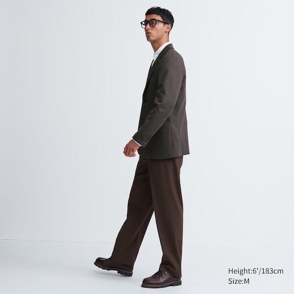 Dark Brown Men Uniqlo Comfort jackets | OQHGJW-961