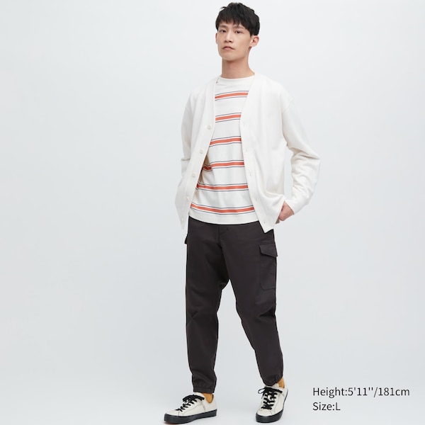 Dark Grey Men Uniqlo Cargo Jogger Pants | 4821-HJNCE