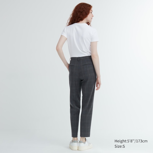 Dark Grey Women Uniqlo Smart Ankle Pants | 8257-RGMCU