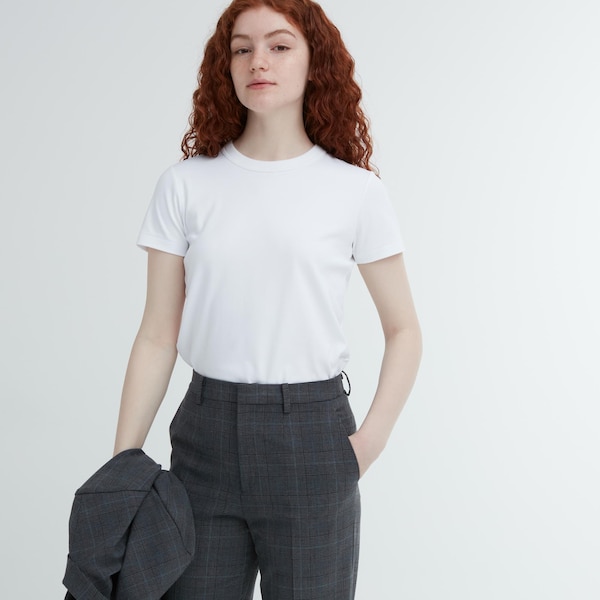 Dark Grey Women Uniqlo Smart Ankle Pants | 8257-RGMCU