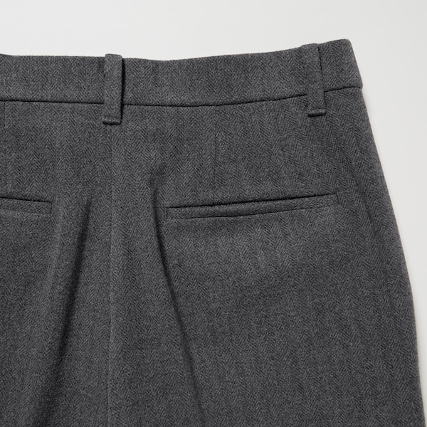 Dark Grey Women Uniqlo Smart Brushed Ankle Pants | 0649-RZSEA