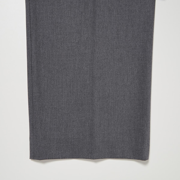 Dark Grey Women Uniqlo Wide-Fit Pleated Pants | 0958-CNIMT