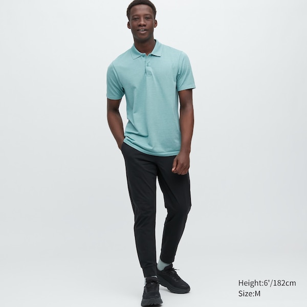 Green Men Uniqlo DRY-EX Polo Shirt | 2617-EURKO