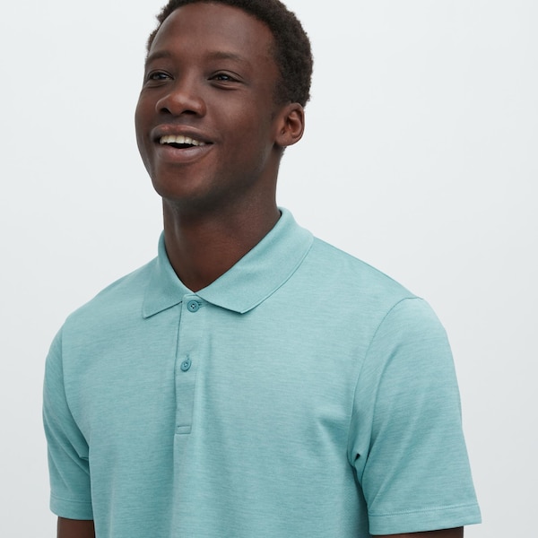 Green Men Uniqlo DRY-EX Polo Shirt | 2617-EURKO