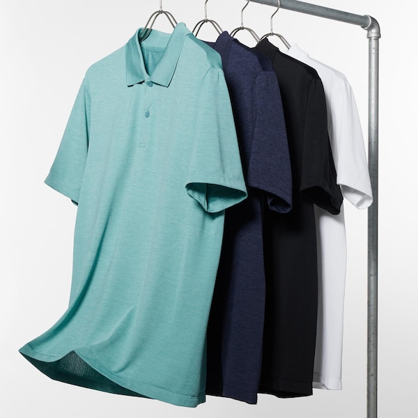 Green Men Uniqlo DRY-EX Polo Shirt | 2617-EURKO