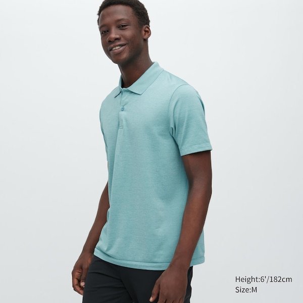 Green Men Uniqlo DRY-EX Polo Shirt | 2617-EURKO