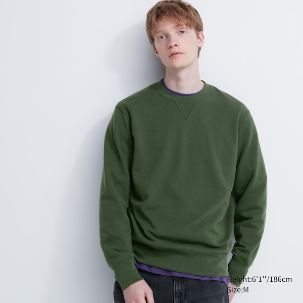 Green Men Uniqlo Side-Stripe Sweatshirts | 3206-GACPQ