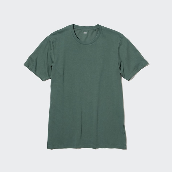 Green Men Uniqlo Supima® Cotton Crew Neck Short-Sleeve T Shirts | 9086-GNSBC