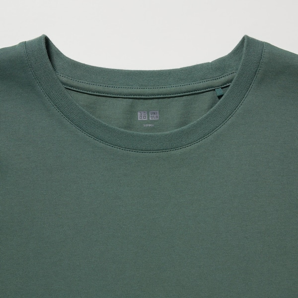 Green Men Uniqlo Supima® Cotton Crew Neck Short-Sleeve T Shirts | 9086-GNSBC