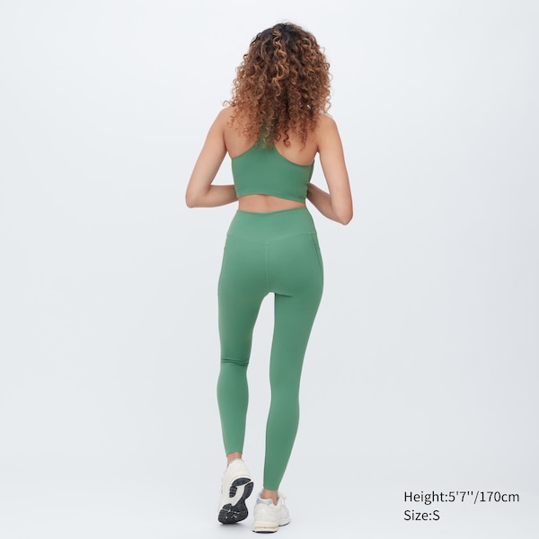 Green Women Uniqlo AIRism UV Protection Pocketed Soft Leggings | 9731-WIXTH