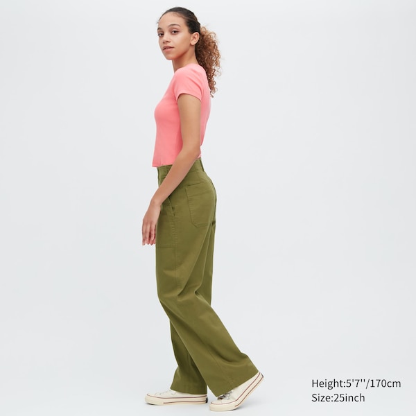 Green Women Uniqlo Baker Pants | 8294-YKAVP