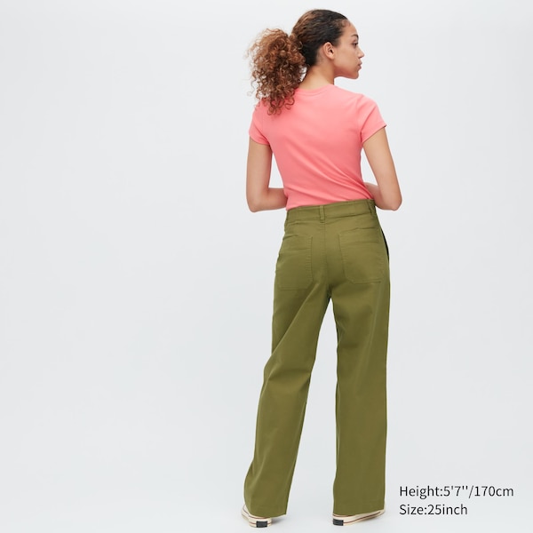 Green Women Uniqlo Baker Pants | 8294-YKAVP