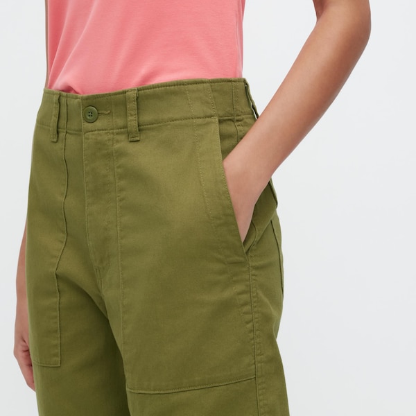 Green Women Uniqlo Baker Pants | 8294-YKAVP