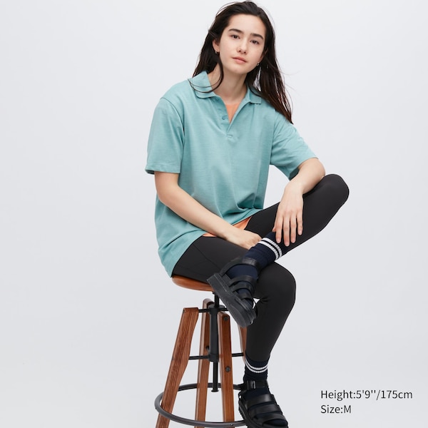 Green Women Uniqlo DRY-EX Polo Shirt | 7342-MFDAV