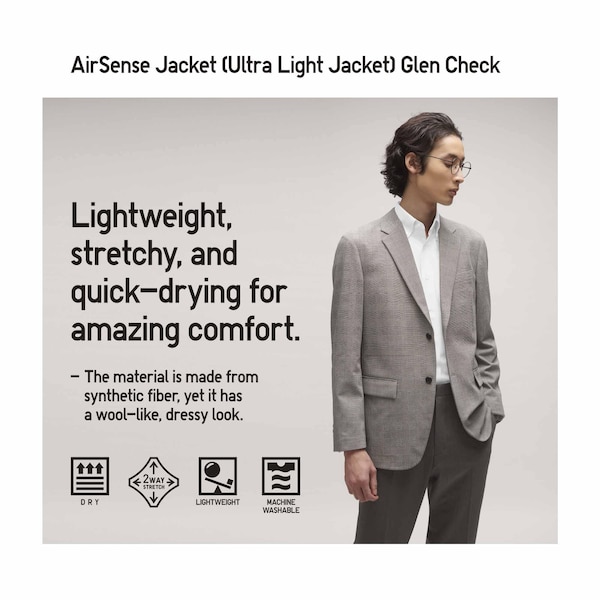 Grey Men Uniqlo AirSense jackets | UWICDZ-129