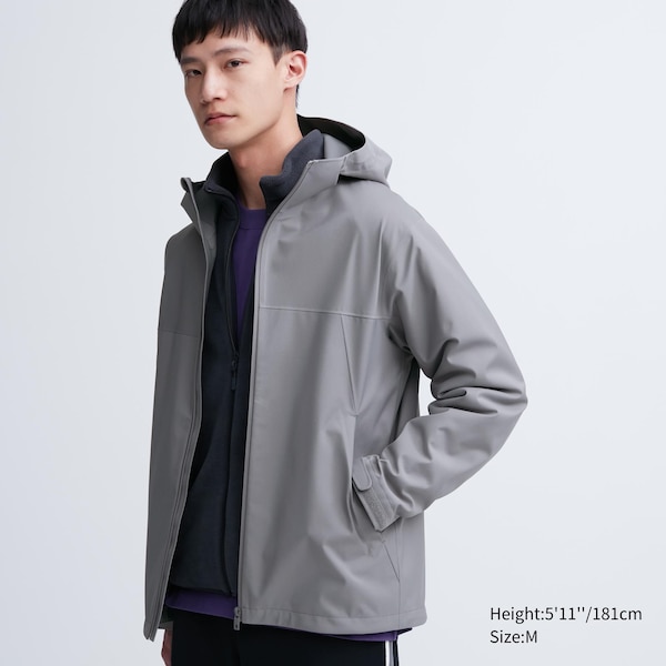 Grey Men Uniqlo BLOCKTECH Parka | XJBADF-395