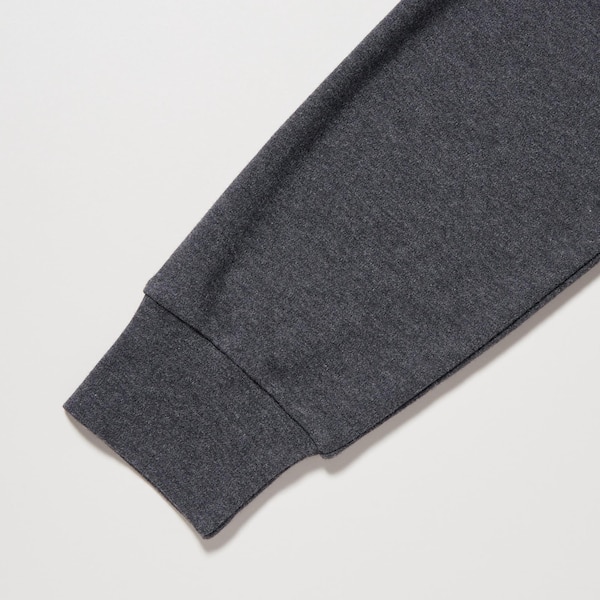 Grey Men Uniqlo Brushed Cotton Turtleneck Long-Sleeve T Shirts | 2791-YICZN