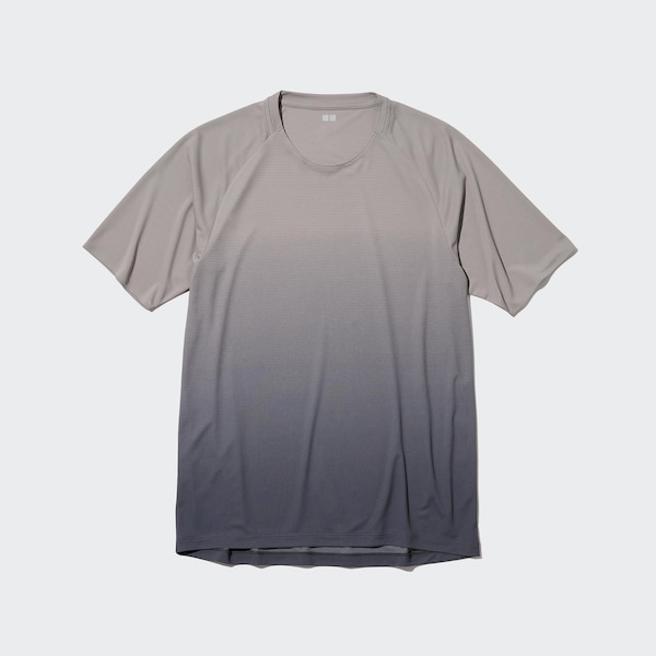 Grey Men Uniqlo DRY-EX Crew Neck Short-Sleeve T Shirts | 9673-BIYLE