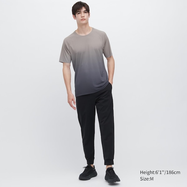 Grey Men Uniqlo DRY-EX Crew Neck Short-Sleeve T Shirts | 9673-BIYLE