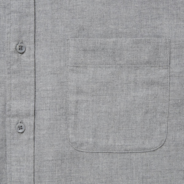 Grey Men Uniqlo Flannel Long-Sleeve Shirts | 7810-TMESB