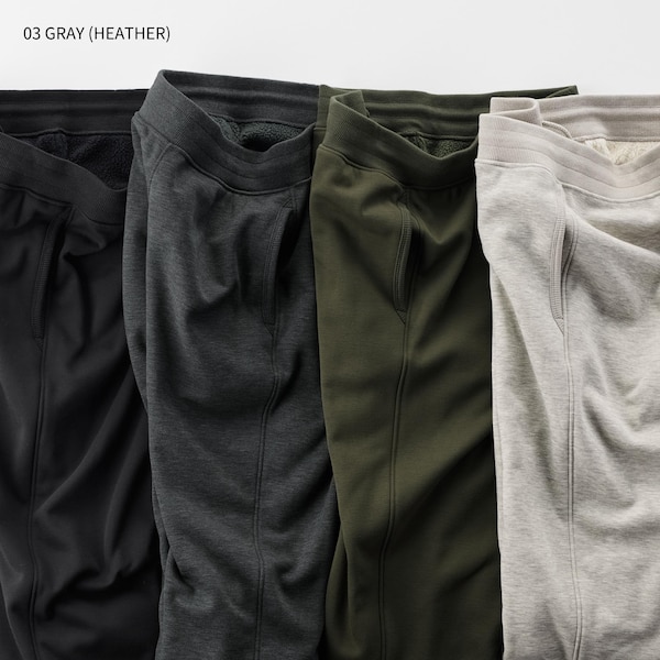 Grey Men Uniqlo HEATTECH Pile-Lined Sweatpants | 0143-ZLQJE