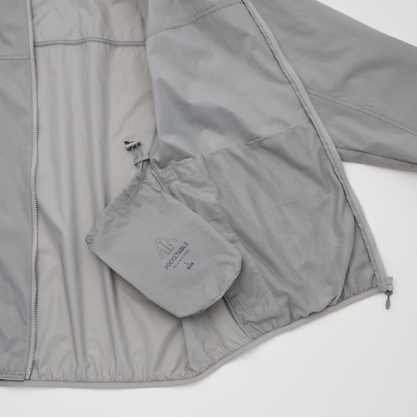 Grey Men Uniqlo Pocketable UV Protection 3D Cut Parka | 0526-EZLIG