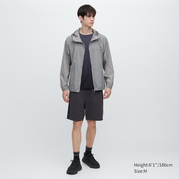 Grey Men Uniqlo Pocketable UV Protection 3D Cut Parka | 0526-EZLIG