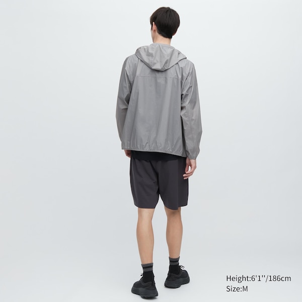 Grey Men Uniqlo Pocketable UV Protection 3D Cut Parka | 0526-EZLIG