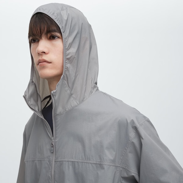 Grey Men Uniqlo Pocketable UV Protection 3D Cut Parka | 0526-EZLIG