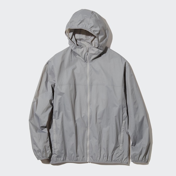 Grey Men Uniqlo Pocketable UV Protection 3D Cut Parka | 0526-EZLIG