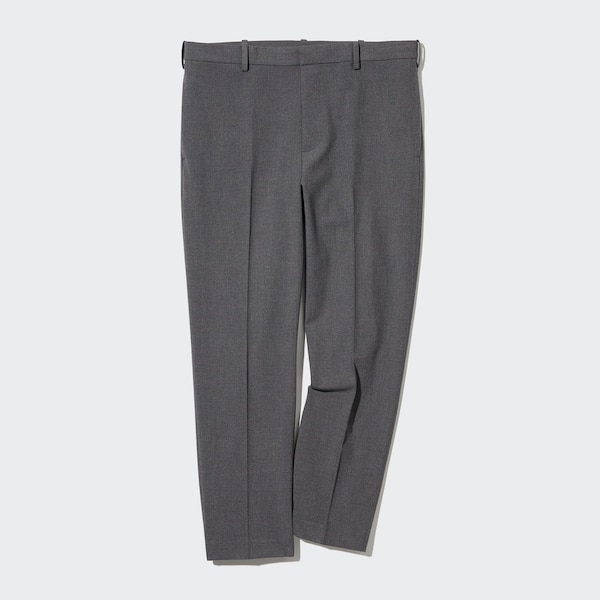 Grey Men Uniqlo Smart Ankle Pants | 4261-ZHEQT