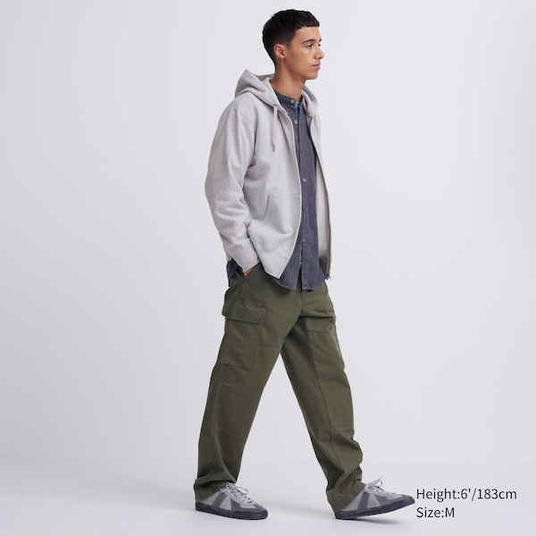 Grey Men Uniqlo Sweat Long-Sleeve Full-Zip Hoodie | 9710-UFTNS