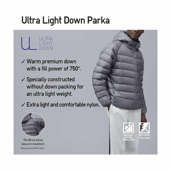 Grey Men Uniqlo Ultra Light Down Parka | RCPTZL-739