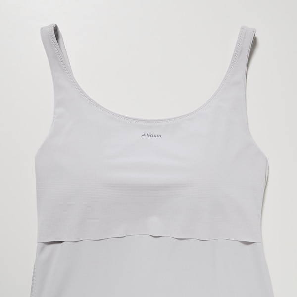 Grey Women Uniqlo AIRism Sleeveless Bra Tops | 9217-NTKAJ