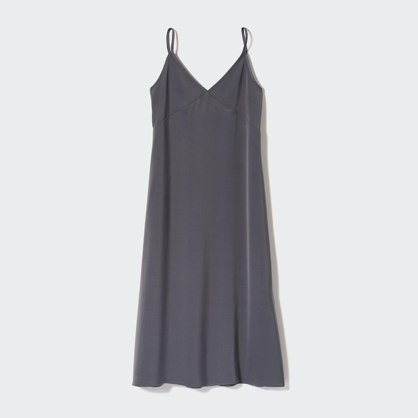 Grey Women Uniqlo Camisole Midi Dress | 8760-AZMYS