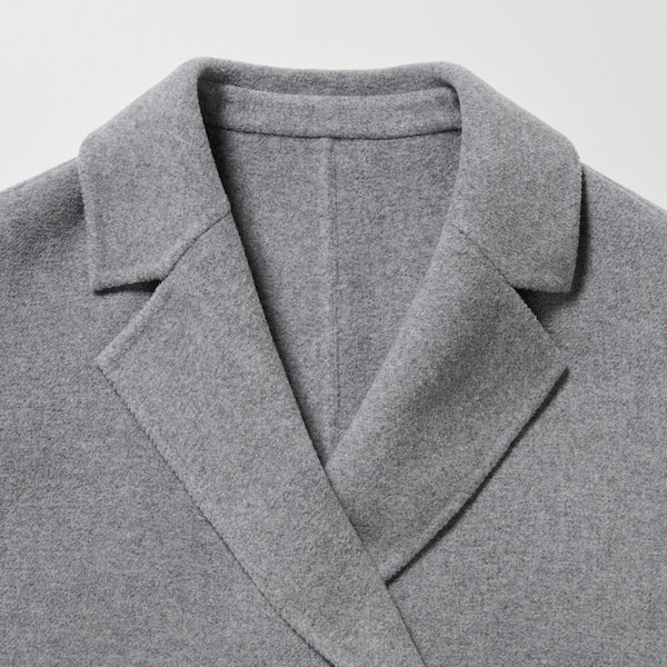 Grey Women Uniqlo Double Face Short Coats | 9521-LQUGY