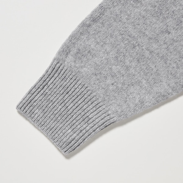 Grey Women Uniqlo Premium Lambswool Crew Neck Long-Sleeve Sweaters | 2970-SCXNZ