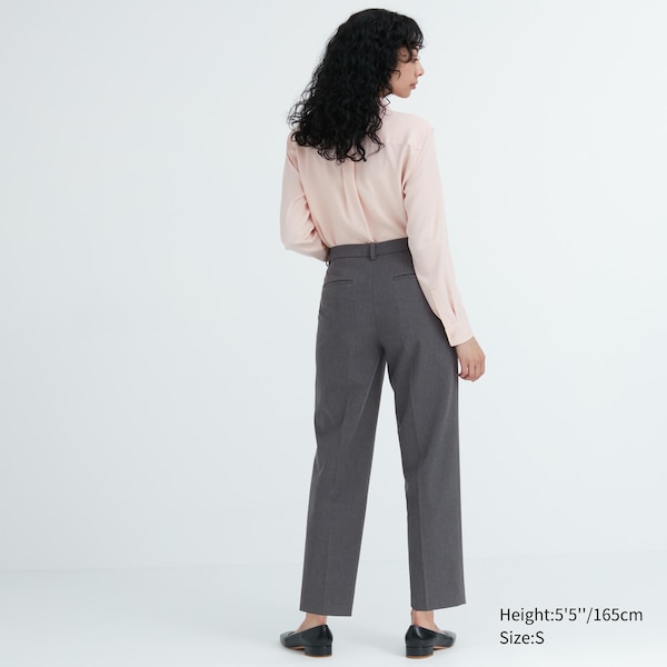 Grey Women Uniqlo Smart Ankle Pants | 5230-SUTVW