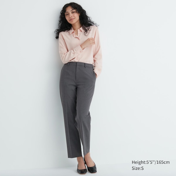 Grey Women Uniqlo Smart Ankle Pants | 5230-SUTVW