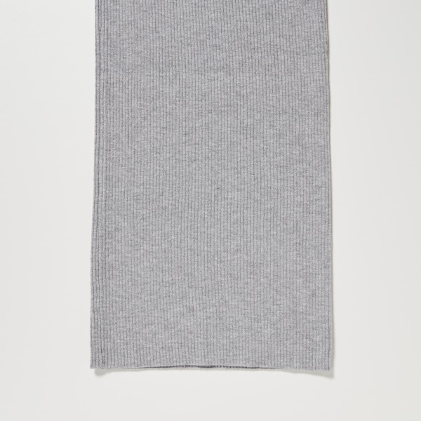 Grey Women Uniqlo Washable Knit Ribbed Pants | 9148-KZTOH