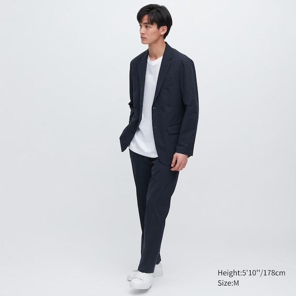 Navy Men Uniqlo AirSense jackets | 3754-ZUAEG