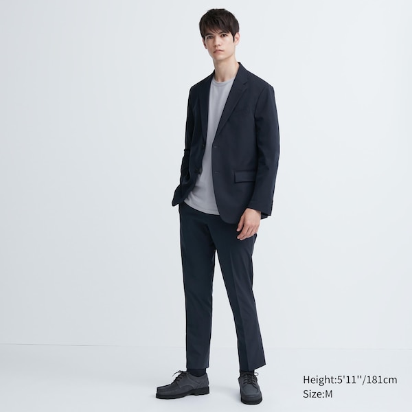 Navy Men Uniqlo AirSense jackets | 3754-ZUAEG