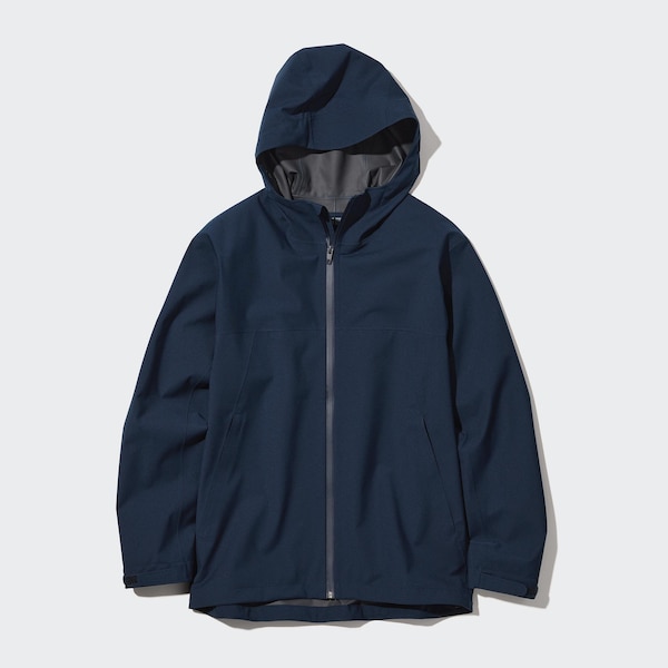 Navy Men Uniqlo BLOCKTECH Parka | TRQYFH-846