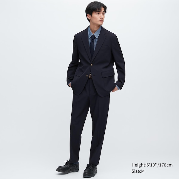 Navy Men Uniqlo Comfort Blazers | LWJFAG-698