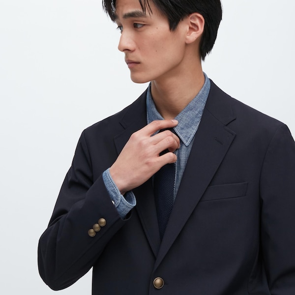 Navy Men Uniqlo Comfort Blazers | LWJFAG-698