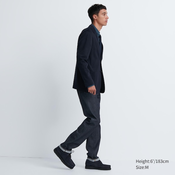 Navy Men Uniqlo Comfort jackets | 5603-QDLAC