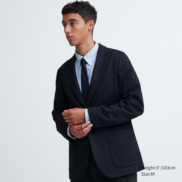 Navy Men Uniqlo Comfort jackets | SGIKYD-694