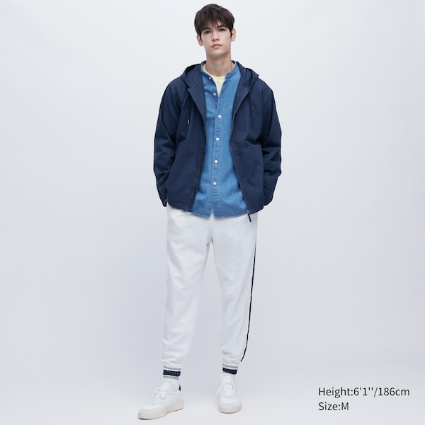 Navy Men Uniqlo Cotton Parka | EAKUNT-763