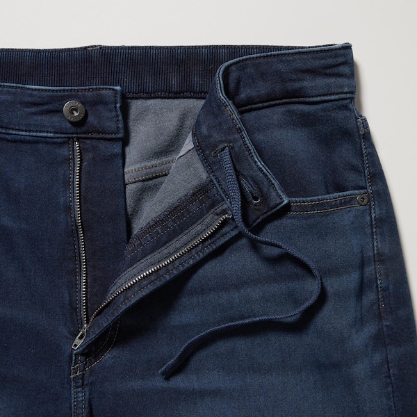 Navy Men Uniqlo EZY Ultra Stretch Jeans | 2381-NTRDO