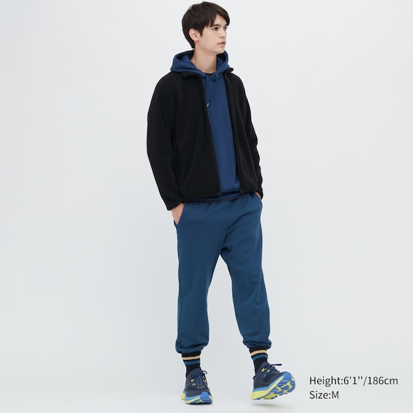 Navy Men Uniqlo Fleece Long-Sleeve Full-Zip jackets | QUYDKR-304